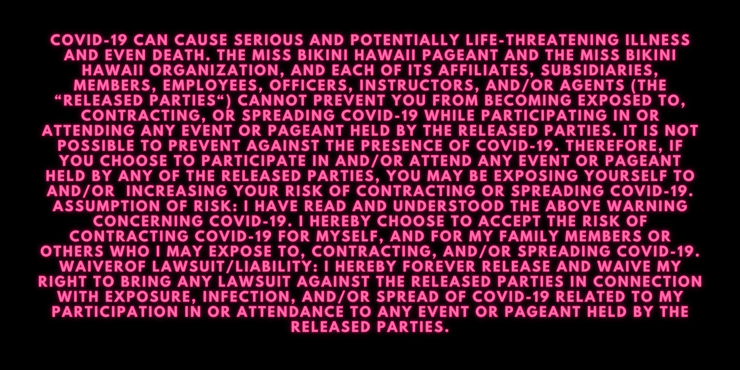 Miss Bikini Hawaii- Ticket